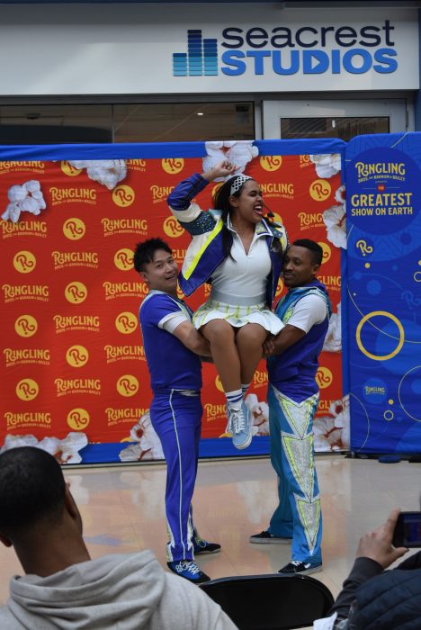 Performers shared song and dance in an energetic show for the children.