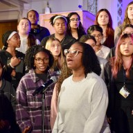 Choir students performed at the recent Sewanhaka district music festival.