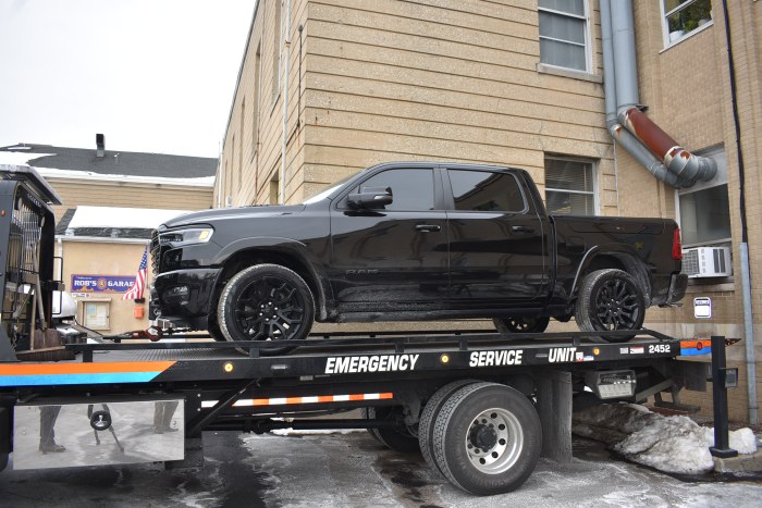 312 kilos of cocaine, worth over $20 million, was found in this black pickup truck, according to Commissioner of Police Patrick Ryder.