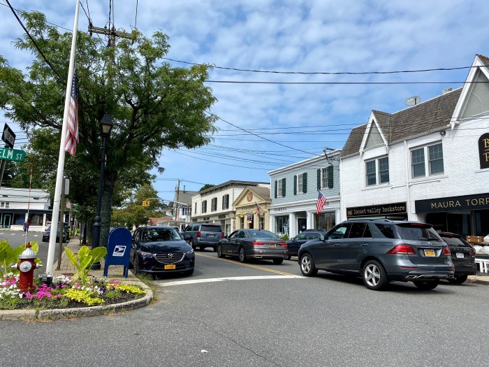 Downtown Locust Valley Long Island New York August 29 2021 A