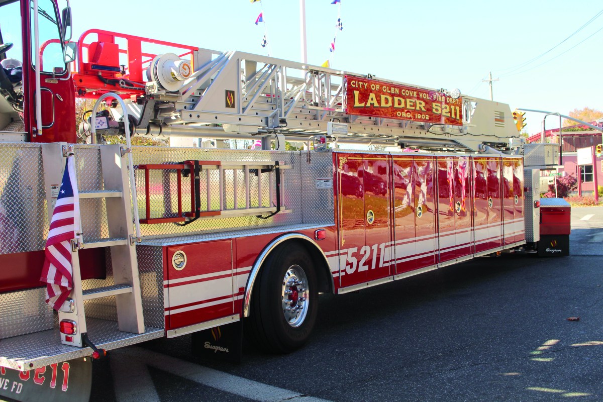 A person was hospitalized after a fire ni Glen Cove.