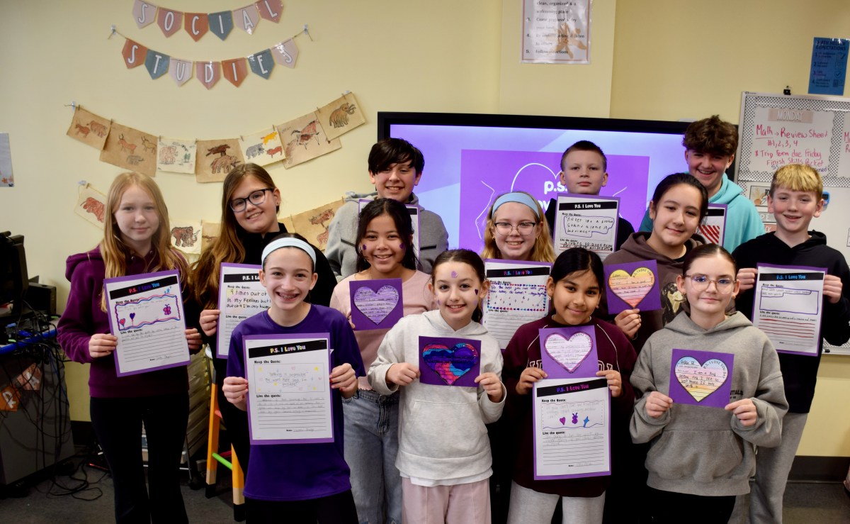 Floral Park-Bellerose School sixth graders celebrated P.S. I Love You Day.