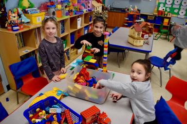 Floral Park-Bellerose School students are pictured during Global Day of Play.