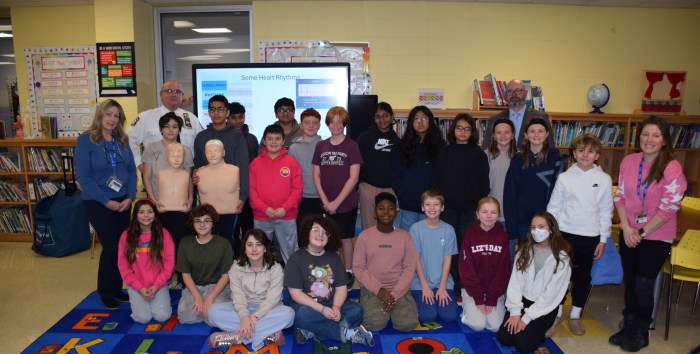 Sixth grade SPARK students from Floral Park-Bellerose School and John Lewis Childs School learned about CPR, AED use and heart health during an in-district field trip.