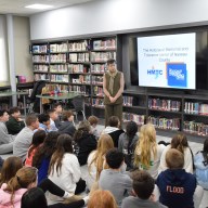 Nassau County Holocaust Memorial and Tolerance Center Director of Education Donna Rosenblum talked to sixth graders at Seaford Middle School about the Holocaust.