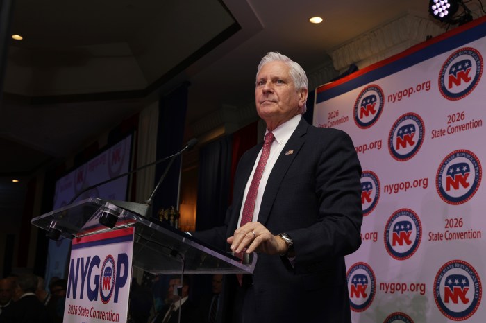Nassau County Executive Bruce Blakeman accepted the Republican nomination for governor.