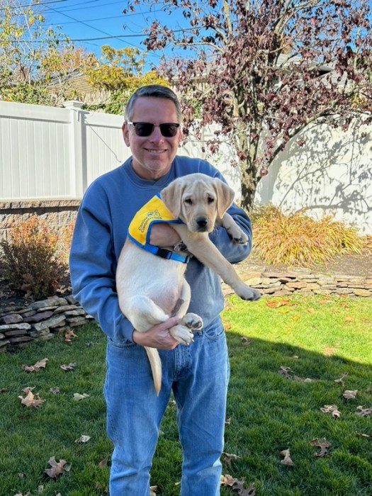 Fritz spent the first 18 months of his life being trained by Rich and Sandra Slomovitz.