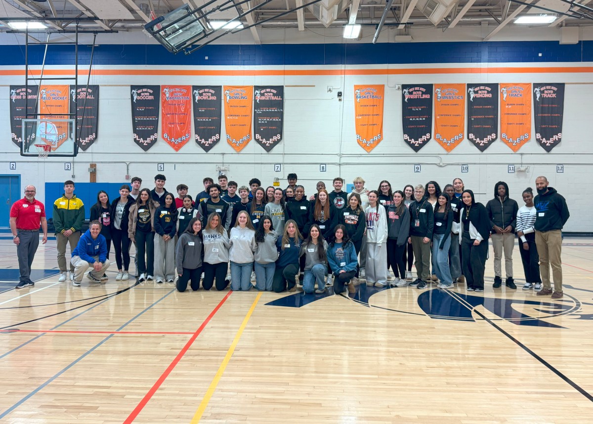 Athletes and coaches representing 12 high schools attended the Nassau County High School Principals’ Association Athletic Leadership Conference at Great Neck North High School on Feb. 6.
