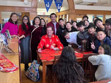 Manhasset students celebrating Lunar New Year