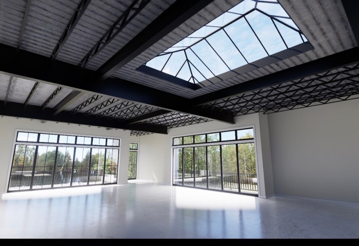 A rendering of the inside of Roslyn Cinema. 