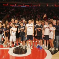The Manhasset Unified Basketball Team on the Madison Square Garden Court