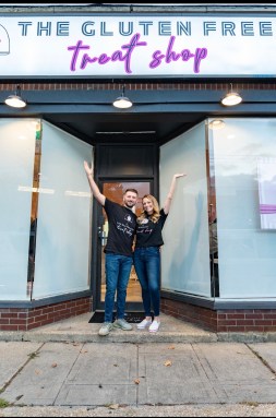 Jenna Vanacore and her husband, Alex Stanco, at the Gluten Free Treat Shop.