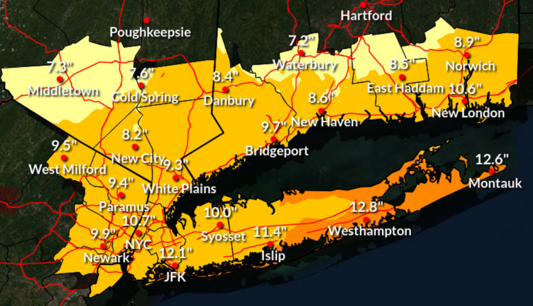 A blizzard is possible on Long Island on Feb. 22, 2026