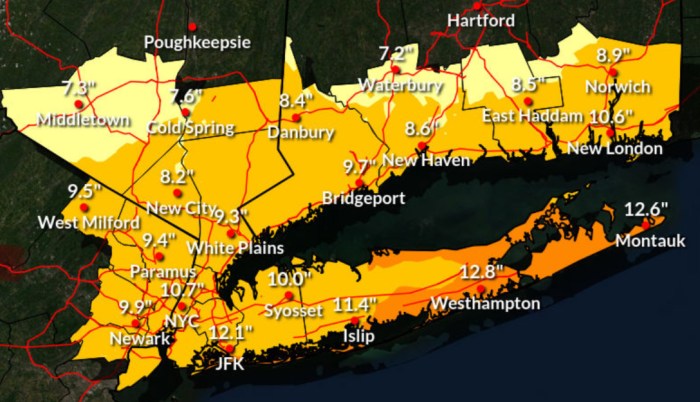 A blizzard is possible on Long Island on Feb. 22, 2026