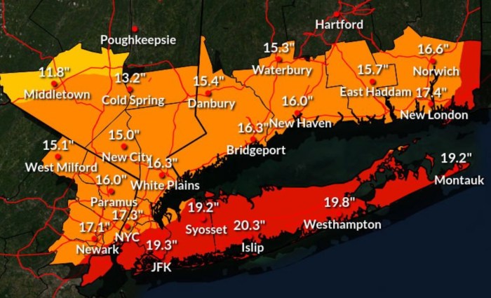 A blizzard warning was issued for Long Island for Feb. 22, 2026 (NWS)