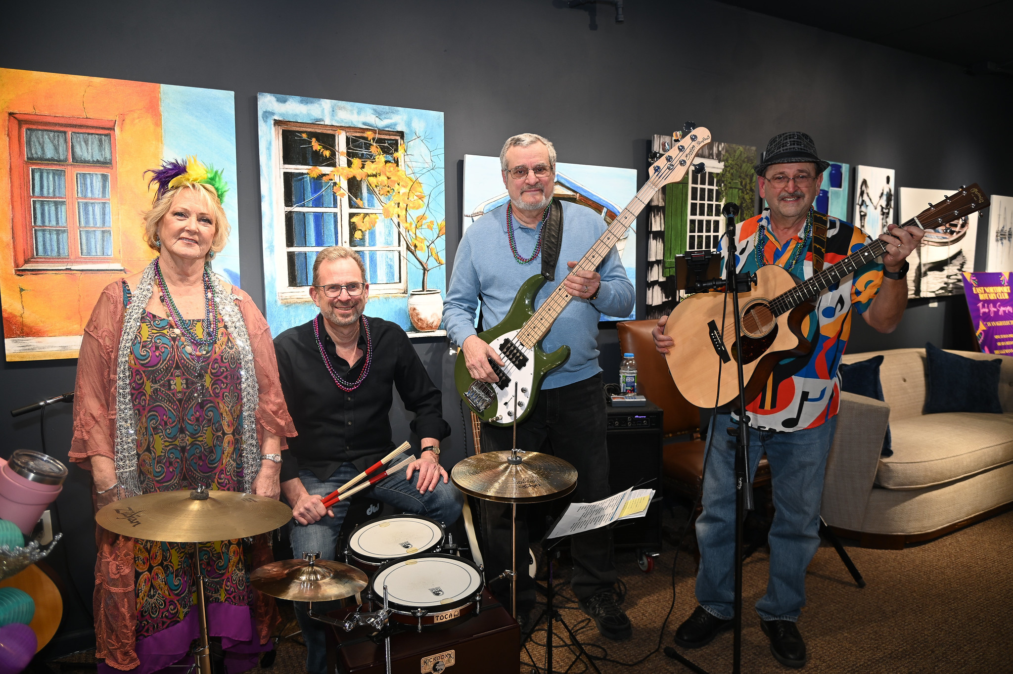 East Northport Rotary Club celebrated Mardi Gras 2026 at Northport Books