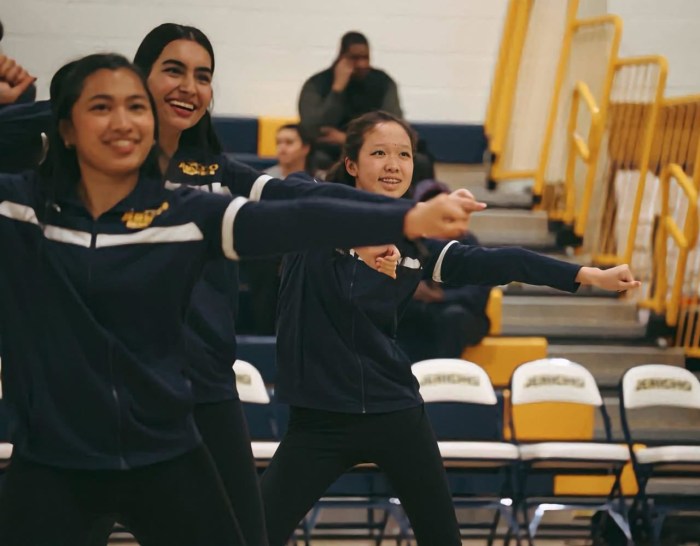 The Jericho Jayettes varsity dance team performed for Senior Night.