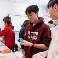 Jericho High School students celebrated Luna New Year with dumpling-making.