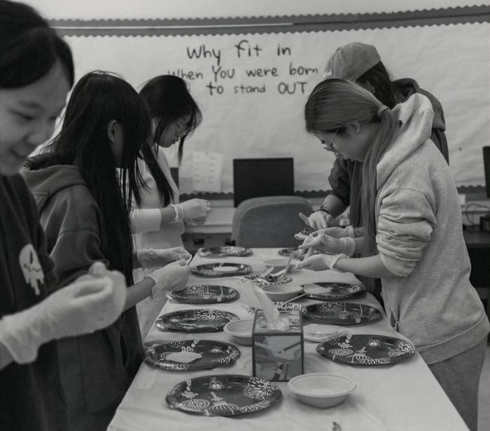 Jericho High School students celebrated Lunar New Year by learning how to make dumplings.