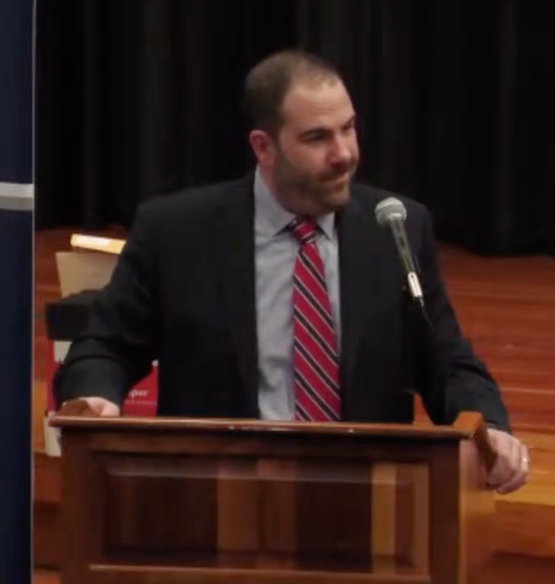 Alex Goldberg, the executive director of technology for the Plainview-Old Bethpage Central School District, gave one of multiple presentations for the district's proposed $205.8 million budget for the 2026-2027 school year.