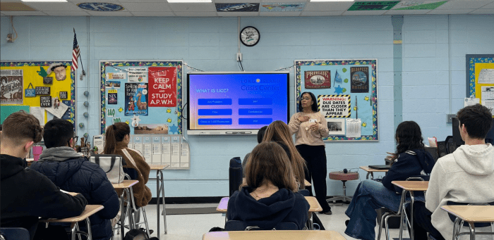 The Long Island Crisis Center presented on bullying during P.S. I Love You Week.