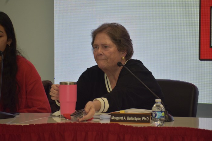 Trustee Margaret Ballantyne has not confirmed whether she is seeking re-election.