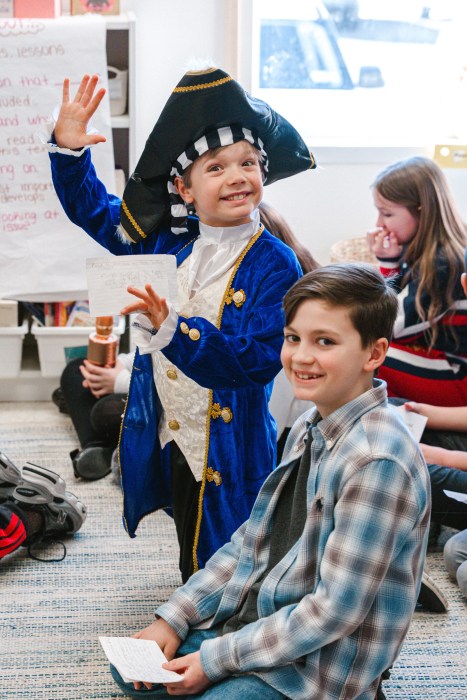 Students performed skits.