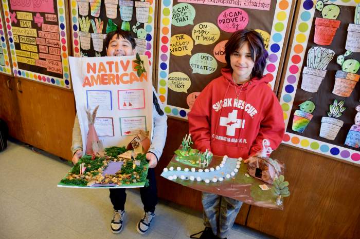 Students learned about Native American tribes in a recent unit.