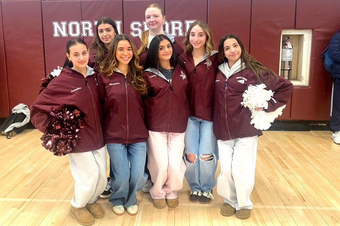 North Vikings cheerleaders kept chants going throughout the game.
