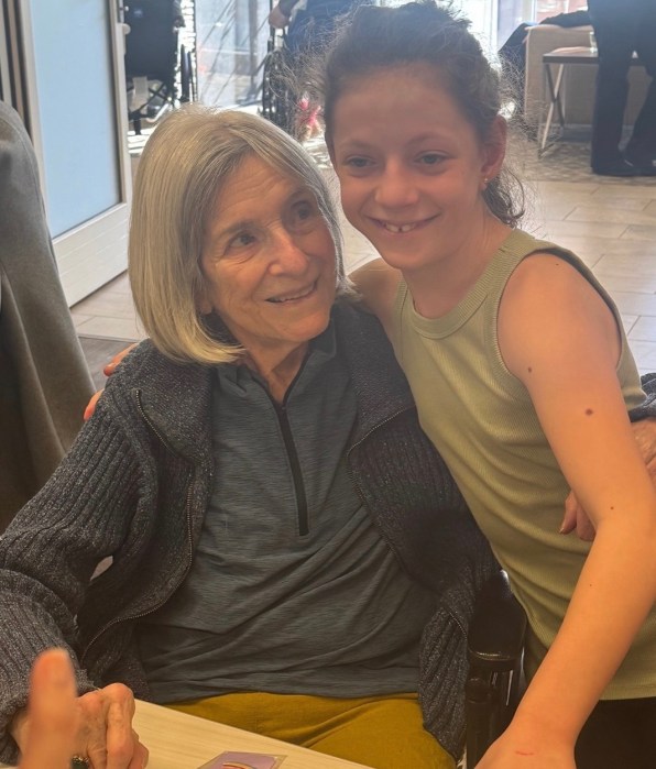 Shelter Rock Elementary School students visiting senior residents at Atria Park of Great Neck for an intergenerational Valentine’s Day program.