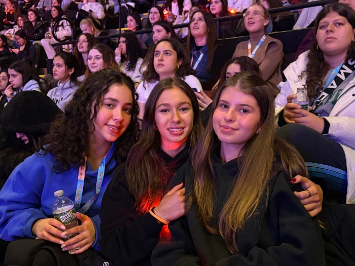 Maya Aromos, Milena Namdar and Sarah Seewald from Great Neck said they have never expereineced anything like the event and were proud of their Jewish faith.