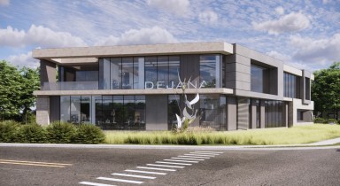 The Peter & Jeri Dejana Foundation proposed plans for a permanent headquarters on Shore Road in the village of Baxter Estates.