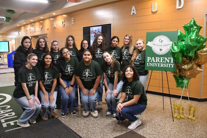 Music students performed while parents arrived at Parent University.
