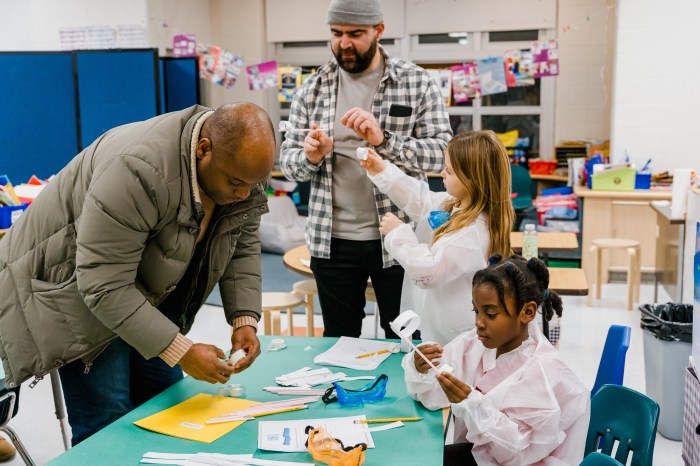 The event was facilitated with support from many of the building's teachers.