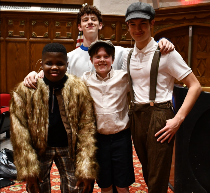 Manhasset Middle School Theatre dressed in costumes for their “The Lion, the Witch and the Wardrobe" performance