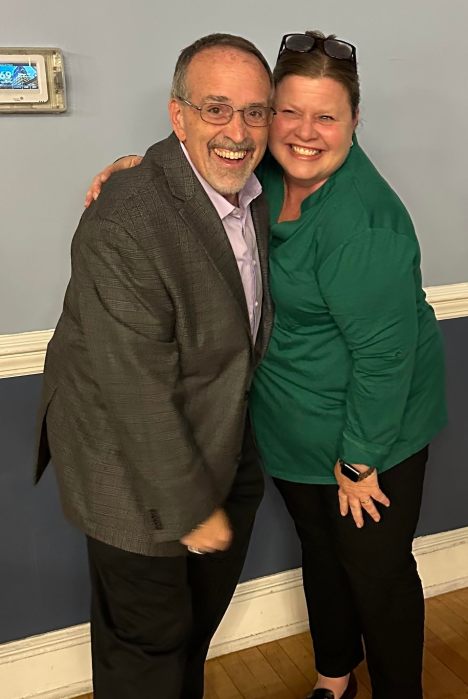 Floral Park trustees Jennifer Stewart (R.) and Michael Longobardi (L.) are both up for re-election this year.