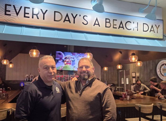 Westhampton Beach Brewing co-founders John Salvaggio and Brian Sckipp