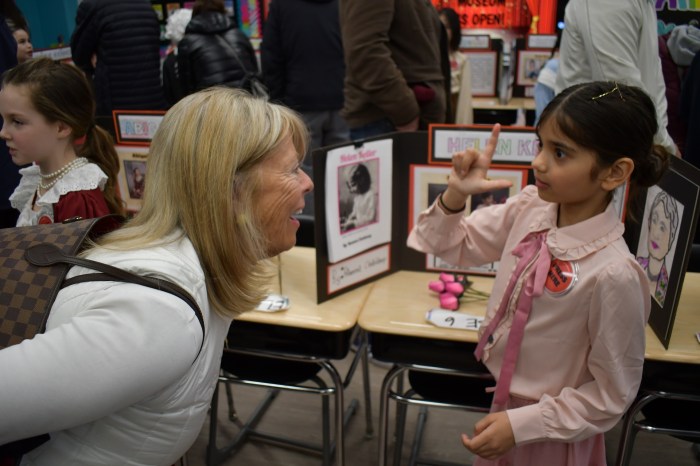 Students portray a variety of notable historical figures – from queens and inventors to dancers, president, and athletes – during their living wax museum presentations.