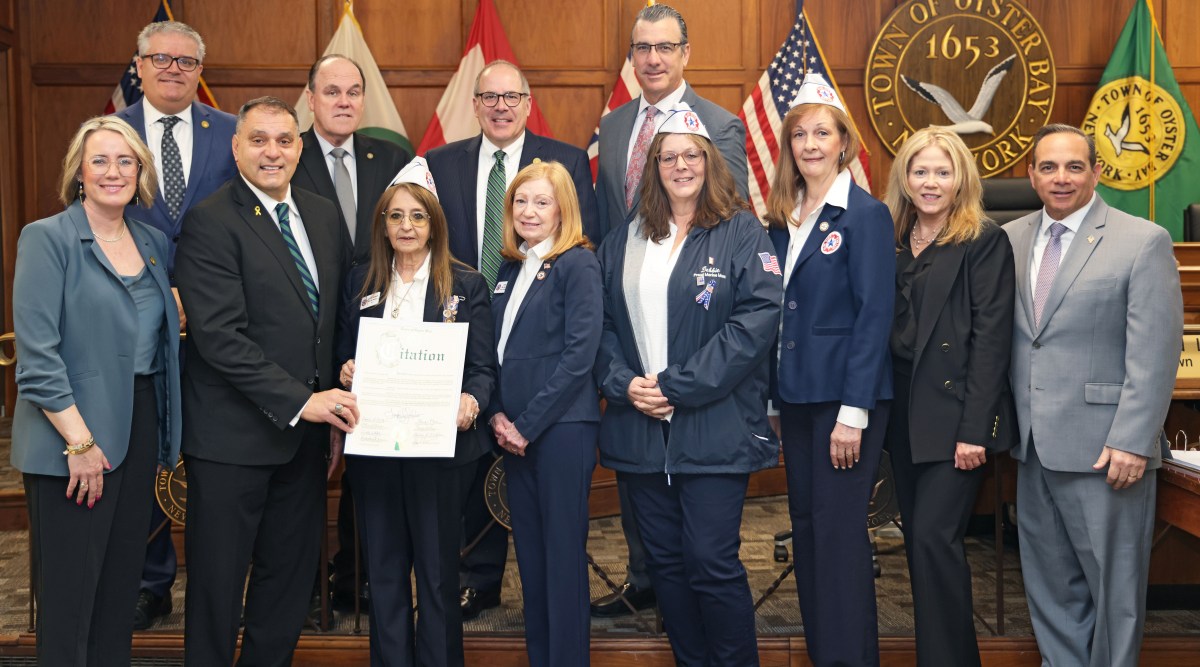 The Town of Oyster Bay board honored the Blue Star Mothers.