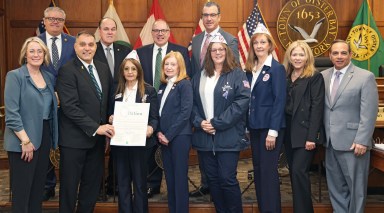 The Town of Oyster Bay board honored the Blue Star Mothers.