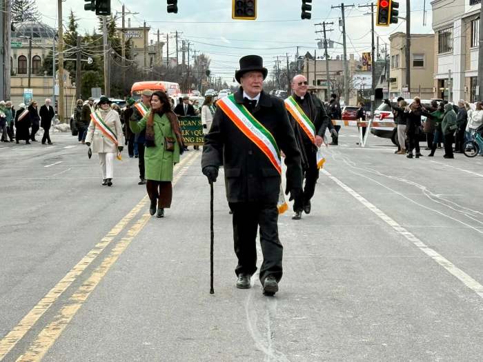 Parade marshals led the march. 
