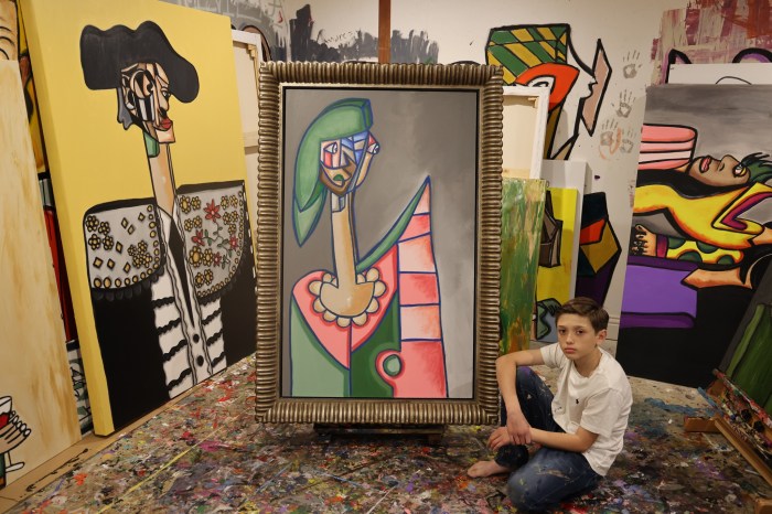 14-year-old artist Andres Valencia will have his work on display for the first time at the Nassau County Museum of Art.