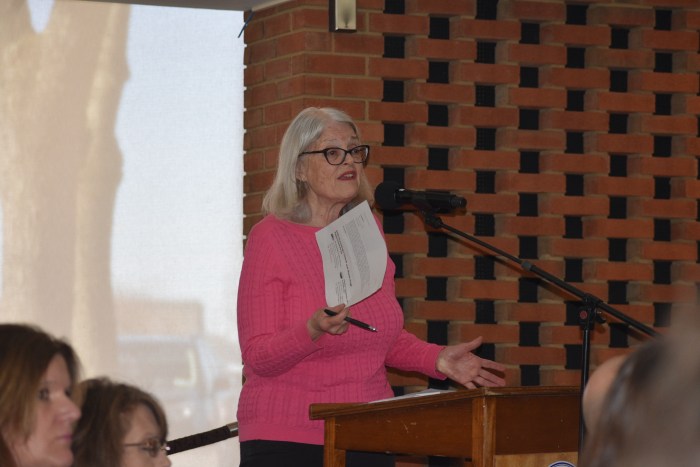 Public speakers thanked the board for hosting veterans to lead the Pledge of Allegiance.