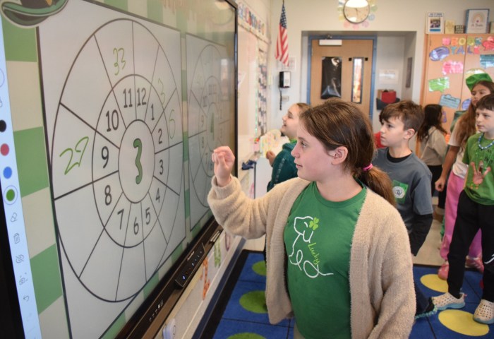 Reese Thomson and her fourth grade classmates competed in multiplication madness.
