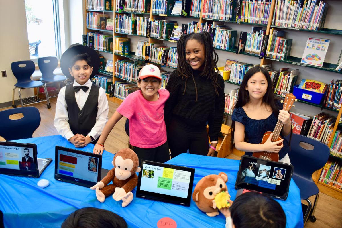 Students dressed up as historical figures.