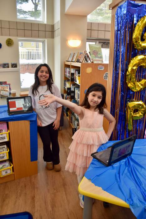 Students presented the annual wax museum.