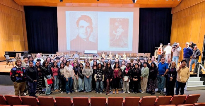 High School students from across Nassau County experienced history at the Violins of Hope Educational Concert at Molloy University.