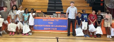 Children at Adventures in Learning book fair.
