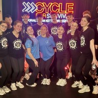 The Gold Ribbon Riders joined the “Cycle for Survival” fundraiser at Equinox in Woodbury in support of pediatric cancer research.