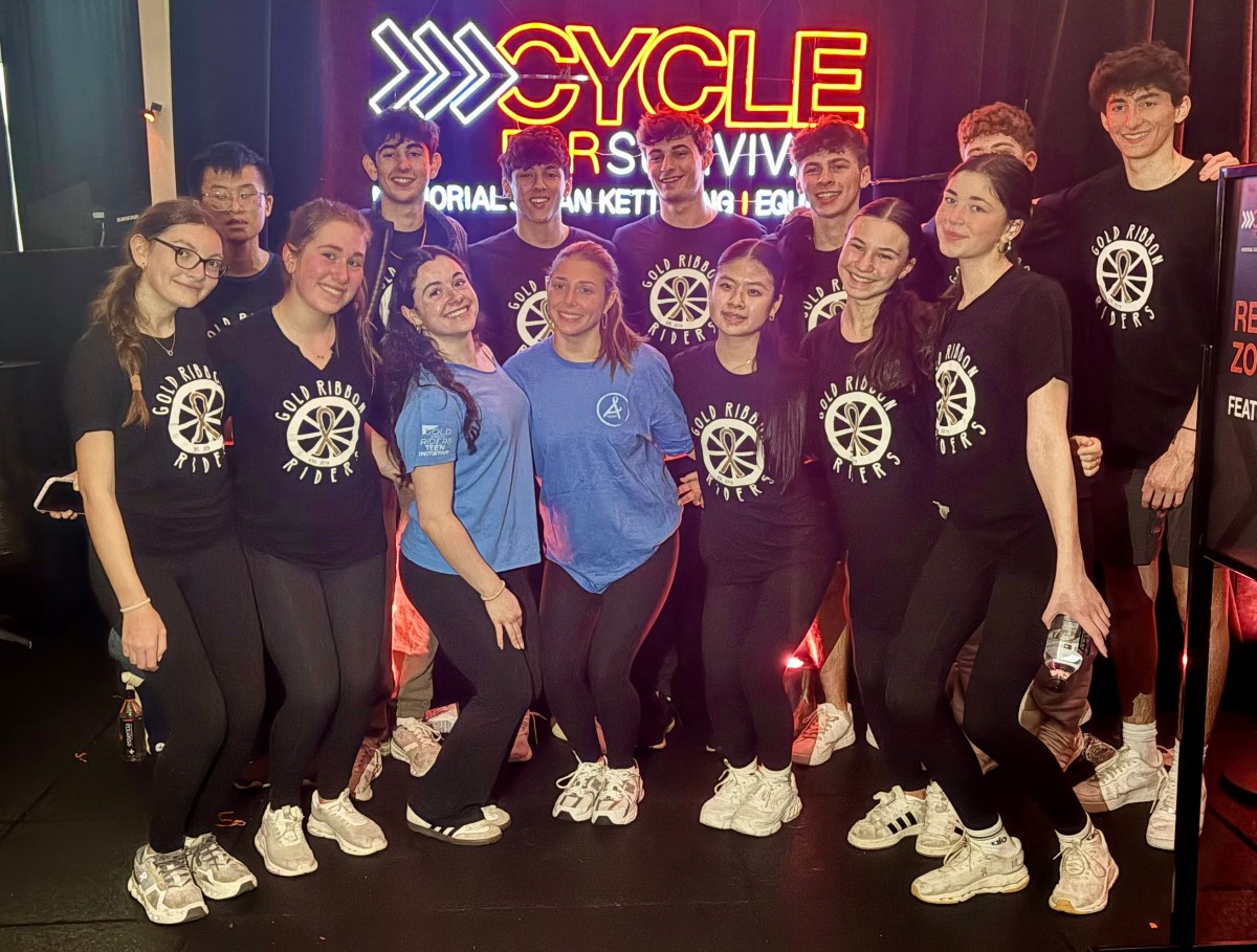 The Gold Ribbon Riders joined the “Cycle for Survival” fundraiser at Equinox in Woodbury in support of pediatric cancer research.